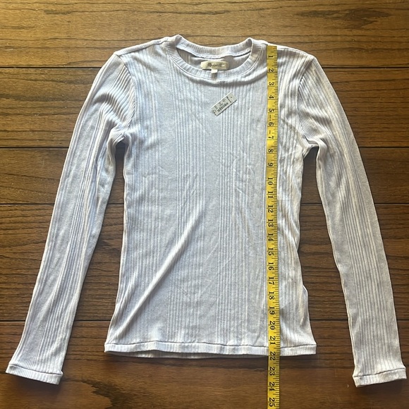 Madewell Variegated Ribbed Crewneck
Long-Sleeve Tee Dusty Lavender Size S New - Picture 7 of 11
